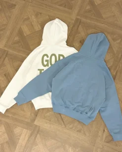 Sudadera Con Cremallera God is a DJ Azul