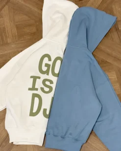 Sudadera Con Cremallera God is a DJ Azul
