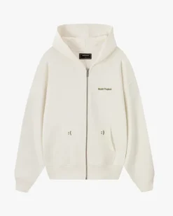 Sudadera Con Cremallera God is a DJ Blanco Crema