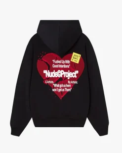 Sudadera Con Cremallera Heartbroken Negra