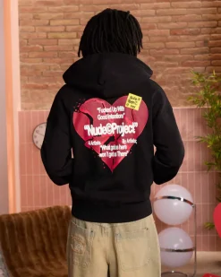 Sudadera Con Cremallera Heartbroken Negra