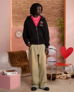 Sudadera Con Cremallera Heartbroken Negra