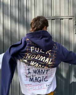 Sudadera Fuck Normal Azul Marino