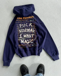Sudadera Fuck Normal Azul Marino