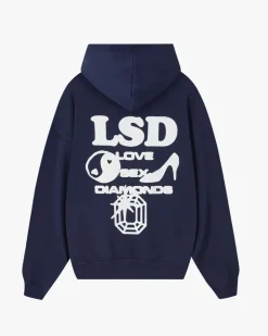 Sudadera Love SD Azul Marino Washed