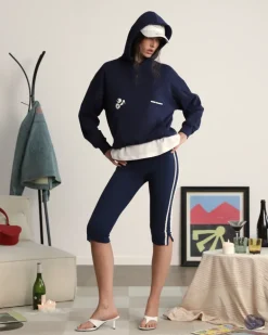 Sudadera Love SD Azul Marino Washed