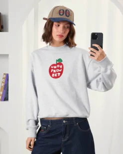 Sudadera Sin Capucha Apple Crew Gris
