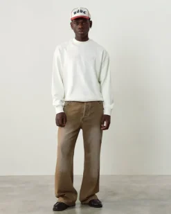 Sudadera Sin Capucha Blanco Crema