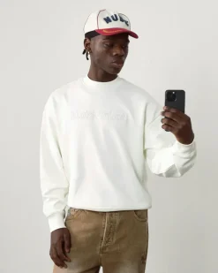 Sudadera Sin Capucha Blanco Crema