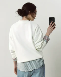 Sudadera Sin Capucha Blanco Crema