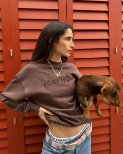 Sudadera Sin Capucha Brun Chocolate