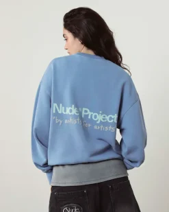 Sudadera Sin Capucha Cult Kid Azul Piedra