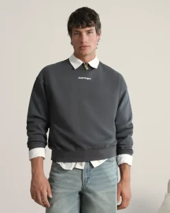Sudadera sin Capucha Gris Oscuro
