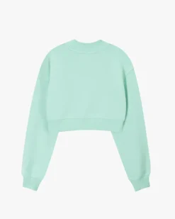 Sudadera Sin Capucha Lacy Cropped Verde