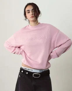 Sudadera Sin Capucha Rosa