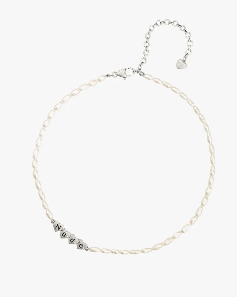Sweet Pearl Necklace Silver