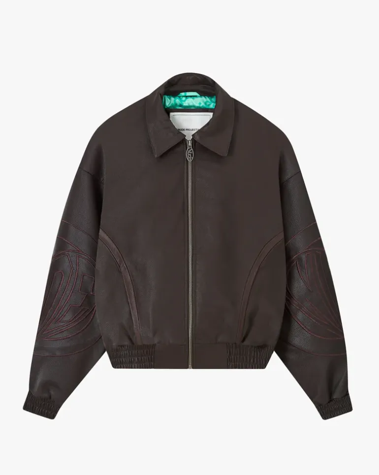 "The" Leather Jacket Marrón