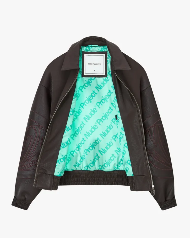 "The" Leather Jacket Marrón