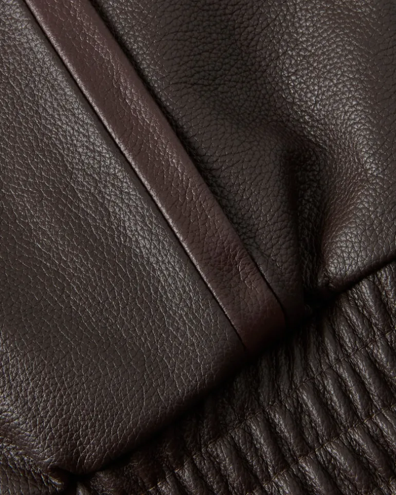 "The" Leather Jacket Marrón