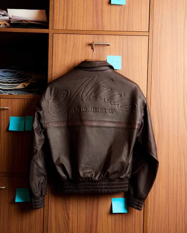 "The" Leather Jacket Marrón