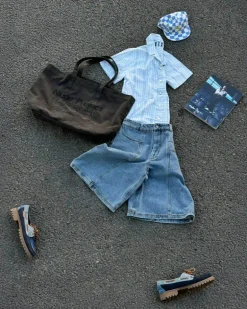 Updown Denim Shorts